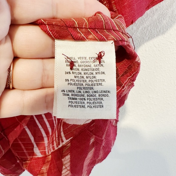 Anthropologie Maeve Sheer Sun Palm Button Up  |R6 - Picture 5 of 9